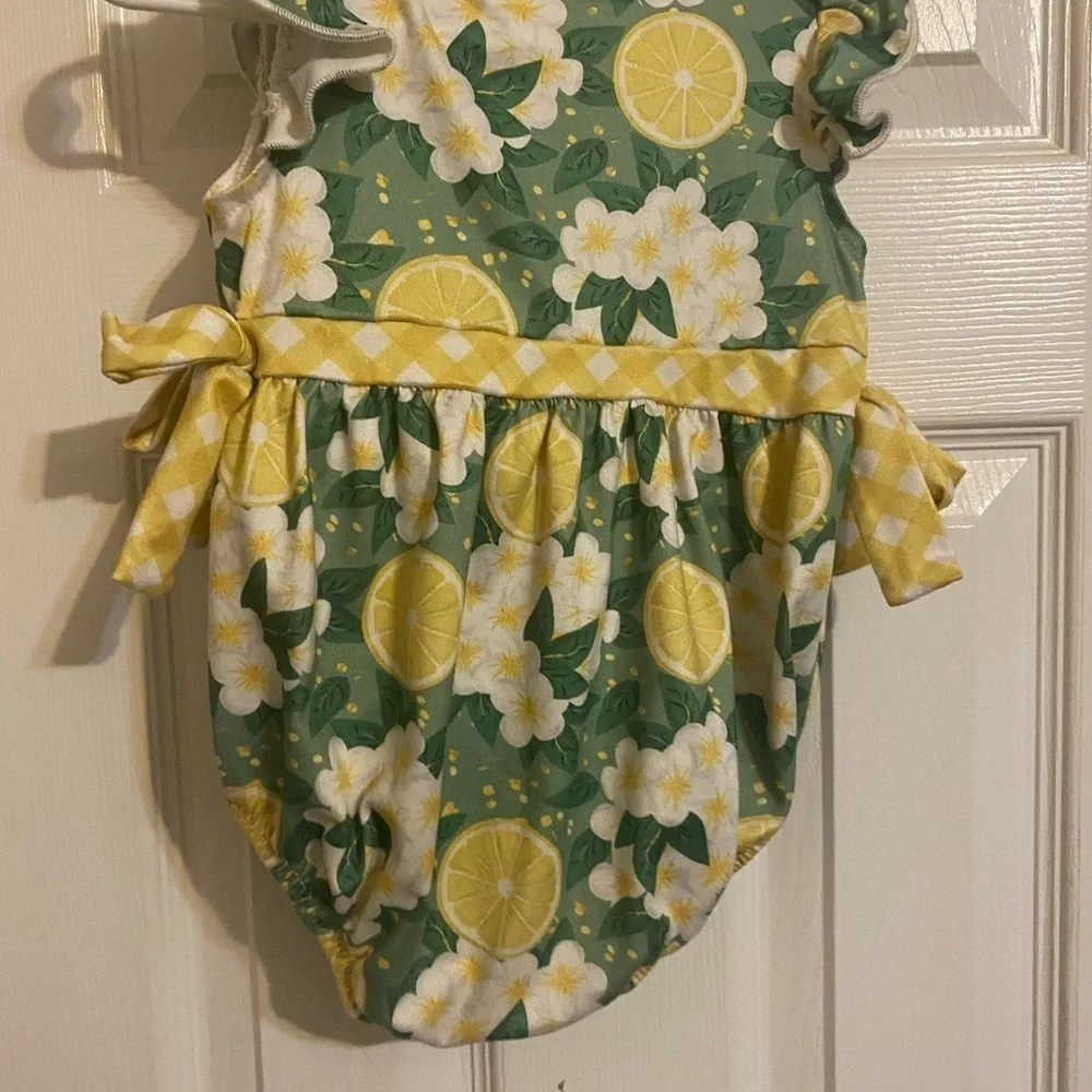 Boutique Lemon Bubble Romper